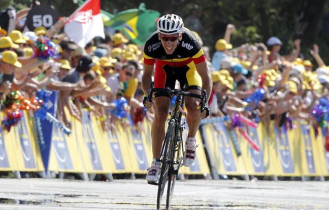 Philippe Gilbert avant sa victoire aux Herbiers, le 2 juillet 2011 Philippe Gilbert avant sa victoire aux Herbiers, le 2 juillet 2011