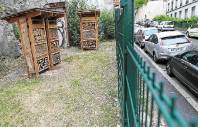 L'hôtel à abeilles, avec plantes et nichoirs, a été inauguré samedi rue du Bon Pasteur (1er). L'hôtel à abeilles, avec plantes et nichoirs, a été inauguré samedi rue du Bon Pasteur (1er).