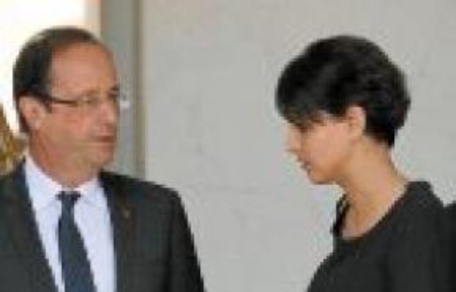 Najat Vallaud-Belkacem (à dr.) et François Hollande, mercredi. Najat Vallaud-Belkacem (à dr.) et François Hollande, mercredi.