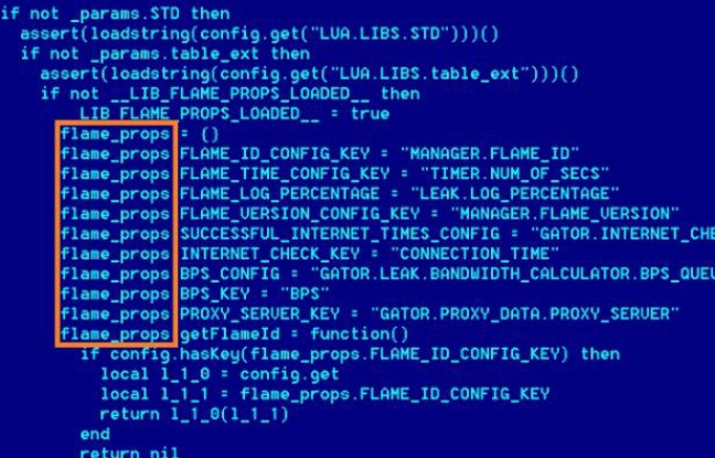 Un extrait du code informatique du malware Flame. Un extrait du code informatique du malware Flame.