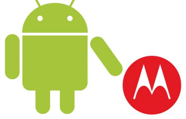 Les logos du système Android de Google et de Motorola. Les logos du système Android de Google et de Motorola.