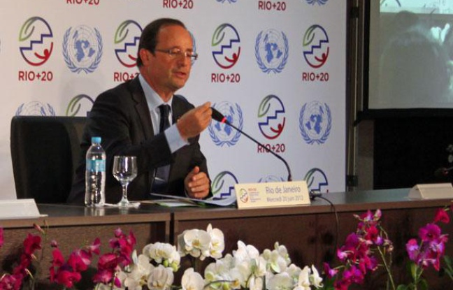 François Hollande au sommet Rio+20, le 20 juin 2012. François Hollande au sommet Rio+20, le 20 juin 2012.
