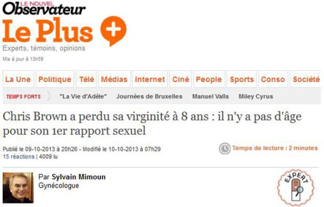 Capture d'écran du site du Plus, le 11 octobre 2013. Capture d'écran du site du Plus, le 11 octobre 2013.