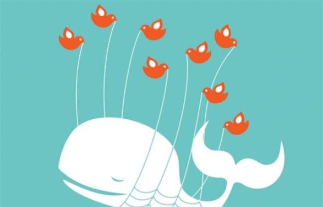 La fail whale de Twitter, qui apparait quand le site est HS La fail whale de Twitter, qui apparait quand le site est HS
