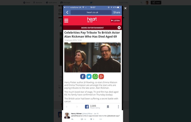 Facebook teste un navigateur intégré à son app mobile. Facebook teste un navigateur intégré à son app mobile.