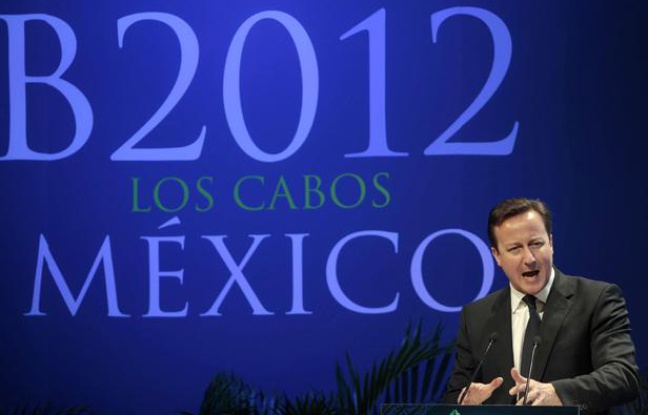 David Cameron, devant le B20, le 18 juin à Los Cabos au Mexique. David Cameron, devant le B20, le 18 juin à Los Cabos au Mexique.