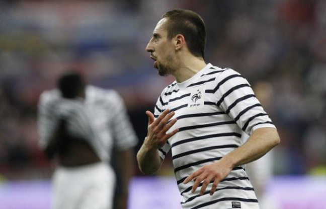 Franck Ribéry contre la Croatie, le 29 mars 2011 au Stade de France. Franck Ribéry contre la Croatie, le 29 mars 2011 au Stade de France.