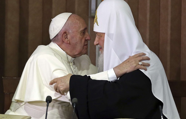 Le pape François et le patriarche orthodoxe russe Kirill à Cuba, le 12 février 2016. Le pape François et le patriarche orthodoxe russe Kirill à Cuba, le 12 février 2016.