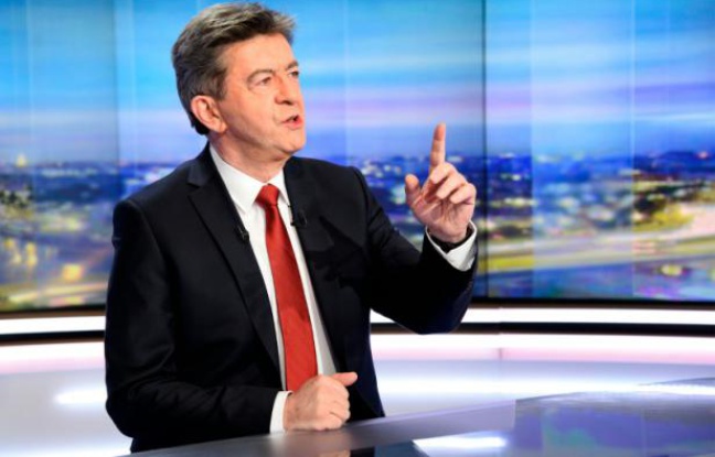 Le porte-voix du Parti de gauche, Jean-Luc Mélenchon, sur le plateau du 20H de TF1, le 10 février 2016 à Boulogne-Billancourt Le porte-voix du Parti de gauche, Jean-Luc Mélenchon, sur le plateau du 20H de TF1, le 10 février 2016 à Boulogne-Billancourt