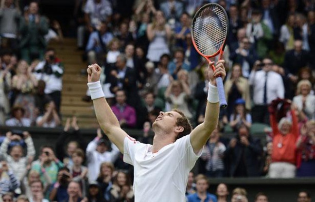 L'Ecossais Andy Murray lors de son quart de finale contre David Ferrer, le 4 juillet 2012, à Wimbledon. L'Ecossais Andy Murray lors de son quart de finale contre David Ferrer, le 4 juillet 2012, à Wimbledon.