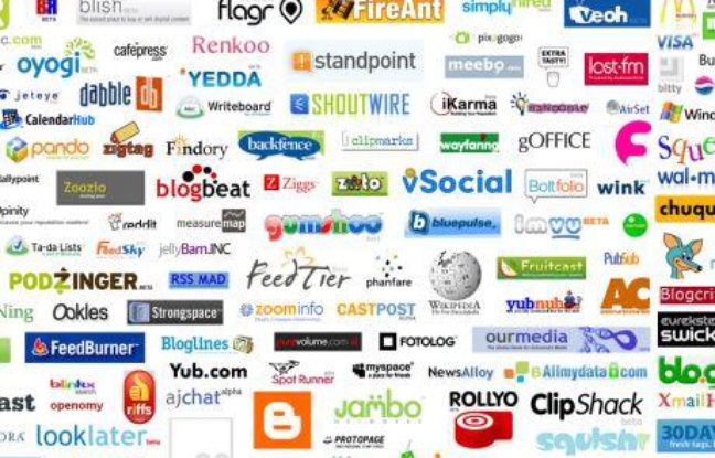 Collage de logos de services web 2.0. Collage de logos de services web 2.0.