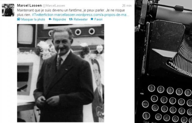 Le compte de @MarcelLasoen, personnage inventé par Marc Capelle, l'un des participants du Festival mondial de fiction qui se déroule du 28 novembre au 2 décembre sur Twitter .
Le compte de @MarcelLasoen, personnage inventé par Marc Capelle, l'un des participants du Festival mondial de fiction qui se déroule du 28 novembre au 2 décembre sur Twitter .