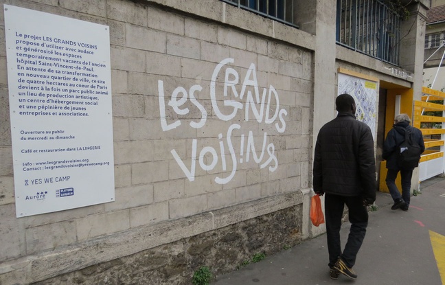 L'entrée des «Grands Voisins» dans le 14e arrondissement L'entrée des «Grands Voisins» dans le 14e arrondissement