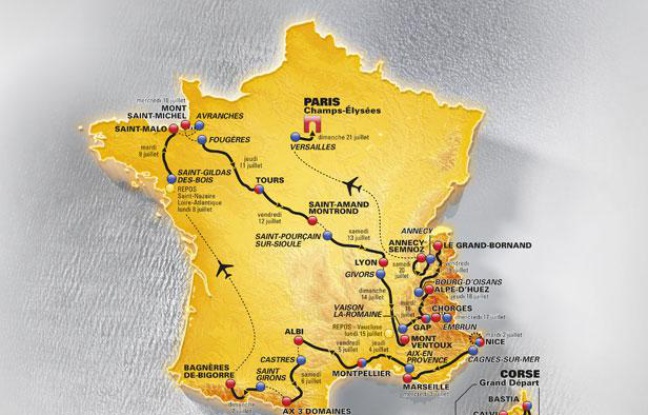 Le parcours du Tour de France 2013. Le parcours du Tour de France 2013.