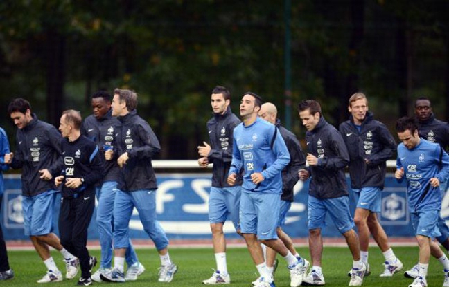 Les joueurs de l'équipe de France, le 8 octobre 2012? à Clairefontaine. Les joueurs de l'équipe de France, le 8 octobre 2012? à Clairefontaine.