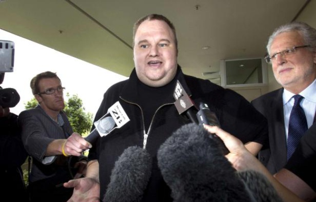 Le fondateur de MegaUpload, Kim Dotcom, le 22 février 2012, en Nouvelle-Zélande. Le fondateur de MegaUpload, Kim Dotcom, le 22 février 2012, en Nouvelle-Zélande.