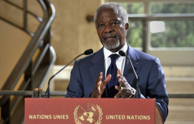 L'émissaire international Kofi Annan a estimé mardi devant le Conseil de sécurité de l'ONU que son plan de sortie de crise était sans doute "la dernière chance" d'éviter la guerre civile en Syrie, malgré les nombreuses violations du cessez-le-feu. L'émissaire international Kofi Annan a estimé mardi devant le Conseil de sécurité de l'ONU que son plan de sortie de crise était sans doute "la dernière chance" d'éviter la guerre civile en Syrie, malgré les nombreuses violations du cessez-le-feu.