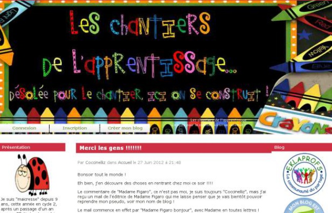 Le blog de Madame Figaro après modification. Le blog de Madame Figaro après modification.