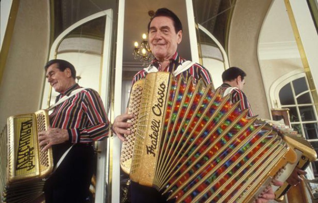 L'accordéoniste André Verchuren, le 26 avril 1991. L'accordéoniste André Verchuren, le 26 avril 1991.