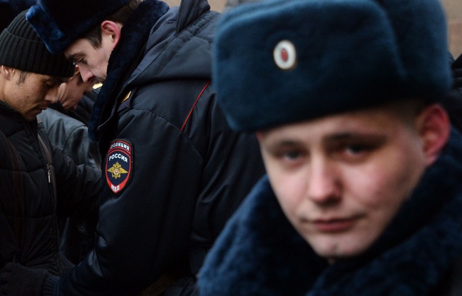 Illustration d'un policier russe. Illustration d'un policier russe.