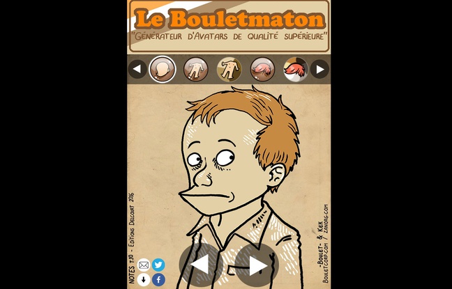 La page d'accueil du site le «Bouletmaton» La page d'accueil du site le «Bouletmaton»