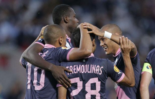 Les Girondins célèbrent un but marqué face à Bruges lors de la victoire 4-0 en Ligue Europa, le 20 septembre 2012, à Bordeaux. Les Girondins célèbrent un but marqué face à Bruges lors de la victoire 4-0 en Ligue Europa, le 20 septembre 2012, à Bordeaux.