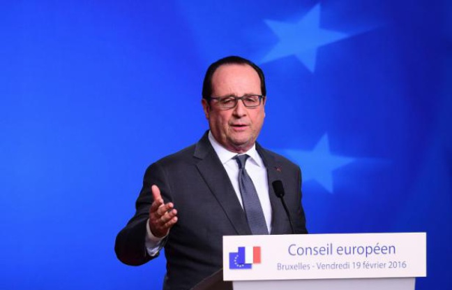 François Hollande à Bruxelles, le 19 février 2016 François Hollande à Bruxelles, le 19 février 2016