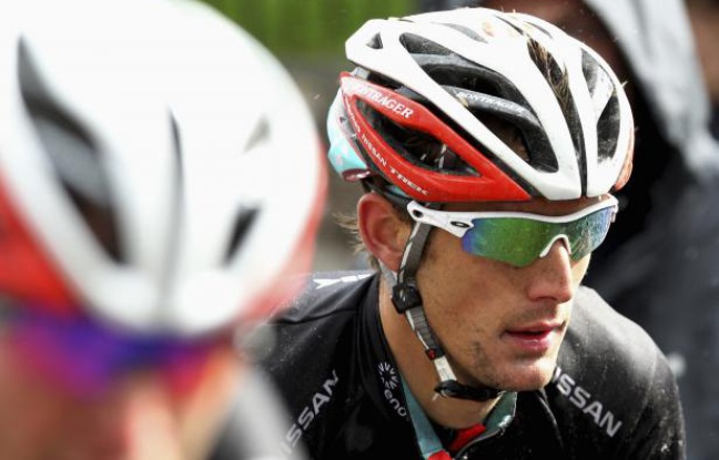 Le coureur luxembourgeois Andy Schleck, lors de la Flèche brabançonne, le 11 avril 2012. Le coureur luxembourgeois Andy Schleck, lors de la Flèche brabançonne, le 11 avril 2012.