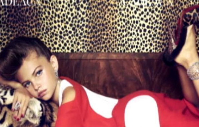 Capture d'écran d'un reportage d'ABC sur les photographies de Thylane Lena-Rose Blondeau dans Vogue. Capture d'écran d'un reportage d'ABC sur les photographies de Thylane Lena-Rose Blondeau dans Vogue.