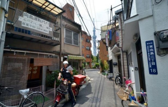 Vu de 350 mètres de haut, le quartier Sumida, dans le nord de Tokyo, ressemble à un inextricable patchwork de ruelles et de maisonnettes serrées à se toucher. Plantée au beau milieu, la "Sky Tree Tower", haute comme deux Tour Eiffel, surveille ce quartier qui se prépare calmement au "Big One", le séisme du siècle. Vu de 350 mètres de haut, le quartier Sumida, dans le nord de Tokyo, ressemble à un inextricable patchwork de ruelles et de maisonnettes serrées à se toucher. Plantée au beau milieu, la "Sky Tree Tower", haute comme deux Tour Eiffel, surveille ce quartier qui se prépare calmement au "Big One", le séisme du siècle.