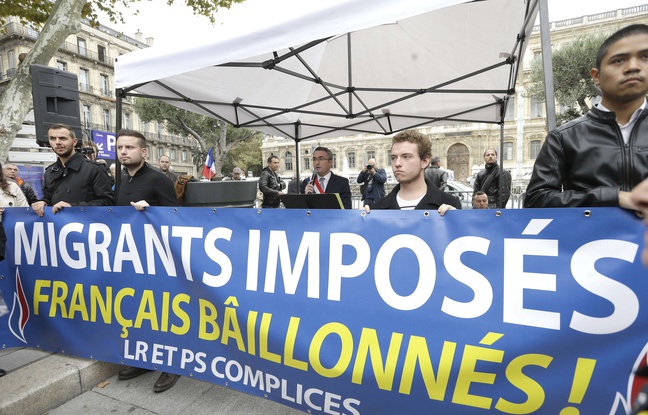 Environ 150 personnes ont répondu à l'appel du FN pour manifester contre les migrants à Marseille.