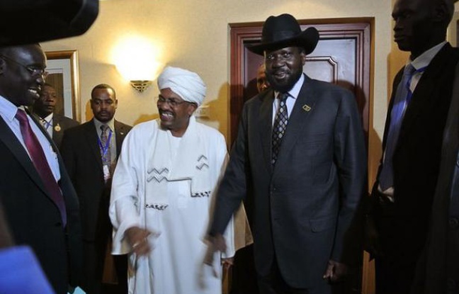 Les présidents soudanais Omar el-Béchir et sud-soudanais Salva Kiir se sont rencontrés, en tête-à-tête, samedi soir dans un hôtel d'Addis Abeba, pour la première fois depuis les combats frontaliers ayant opposé les armées des deux pays entre mars et mai. Les présidents soudanais Omar el-Béchir et sud-soudanais Salva Kiir se sont rencontrés, en tête-à-tête, samedi soir dans un hôtel d'Addis Abeba, pour la première fois depuis les combats frontaliers ayant opposé les armées des deux pays entre mars et mai.