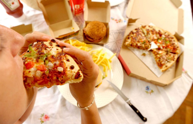 Illustration de la "malbouffe". Illustration de la "malbouffe".