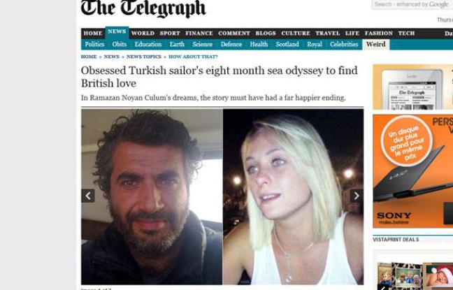 Capture d'écran du «Daily Telegraph» montrant Ramazan Noyan Culum et Courtney Murray. Capture d'écran du «Daily Telegraph» montrant Ramazan Noyan Culum et Courtney Murray.