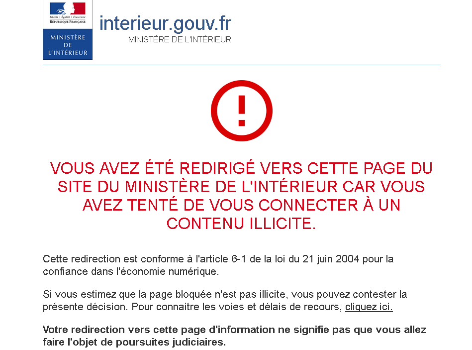 Vous Avez été Redirigé Vers Le Site Du Ministère Un site de passionnés de jeux vidéo simule un blocage administratif