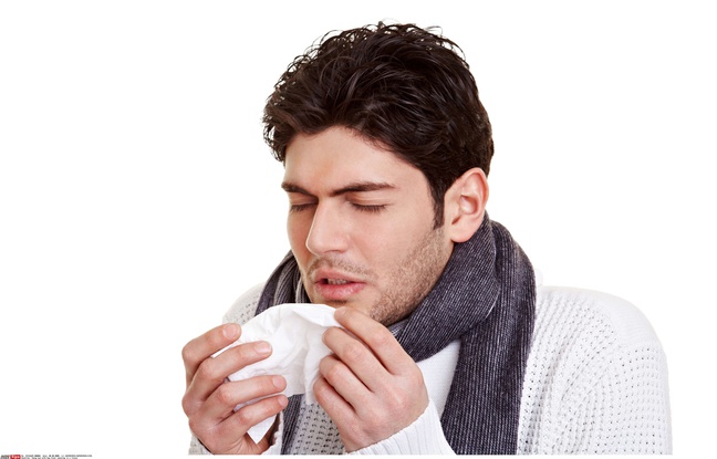 Illustration d'une personne allergique Illustration d'une personne allergique