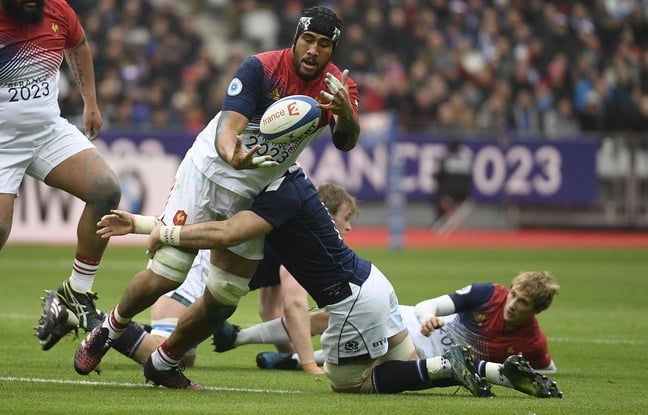 Sébastien Vahaamahina, deuxième ligne du XV de France, face à l'Ecosse le 12 février 2017 au Stade France. Sébastien Vahaamahina, deuxième ligne du XV de France, face à l'Ecosse le 12 février 2017 au Stade France.