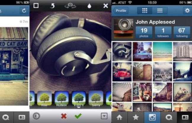 L'app photo Instagram, disponible sur iOS et Android. L'app photo Instagram, disponible sur iOS et Android.
