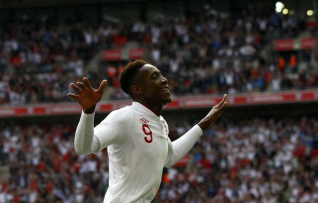Danny Welbeck après son but face à la Belgique, le 3 juin 2012 Danny Welbeck après son but face à la Belgique, le 3 juin 2012