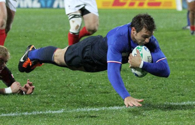 Vincent Clerc a marqué trois essais sur quatre lors du match contre le Canada le 18 septembre 2011. Vincent Clerc a marqué trois essais sur quatre lors du match contre le Canada le 18 septembre 2011.
