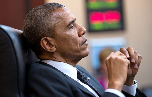Barack Obama dans la Situation Room de la Maison Blanche, le 28 juillet 2014 Barack Obama dans la Situation Room de la Maison Blanche, le 28 juillet 2014