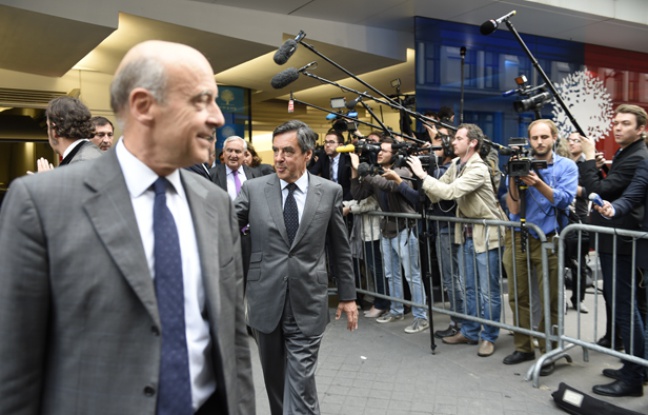 Alain Juppé, Jean-Pierre Raffarin et François Fillon devant le siège de l'UMP à Paris le 10 juin 2014. Alain Juppé, Jean-Pierre Raffarin et François Fillon devant le siège de l'UMP à Paris le 10 juin 2014.