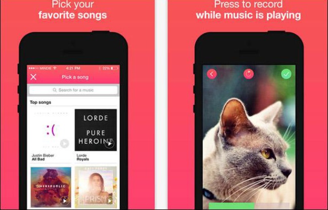 L'application mobile Mindie sert à créer des mini-clips musicaux. L'application mobile Mindie sert à créer des mini-clips musicaux.