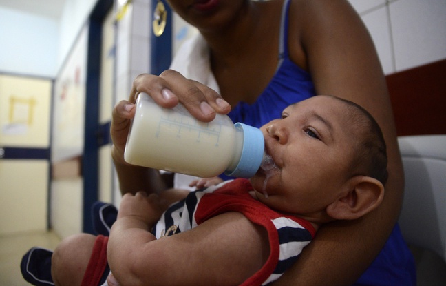 Un enfant atteint de microcéphalie au Brésil. Un enfant atteint de microcéphalie au Brésil.