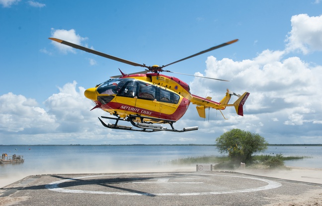 Illustration de l'hélicoptre de la sécurité civile. Illustration de l'hélicoptre de la sécurité civile.