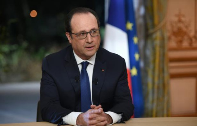 Le président François Hollande, à l'Elysée, pendant un entretien avec TF1 et France 2, le 11 février 2016 Le président François Hollande, à l'Elysée, pendant un entretien avec TF1 et France 2, le 11 février 2016