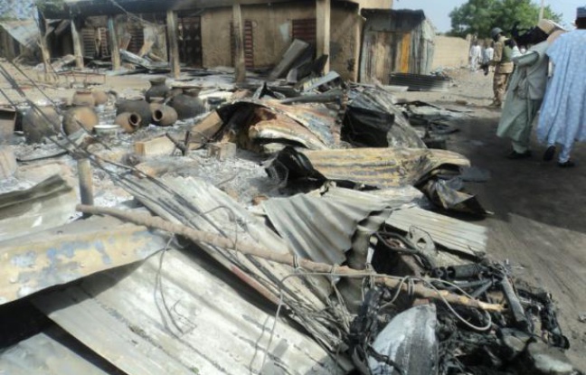 Une précédente attaque à Mafa, au Nigeria, le 2 mars 2014 Une précédente attaque à Mafa, au Nigeria, le 2 mars 2014