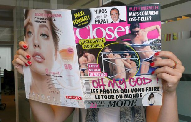 Le magazine Closer qui titre sur Kate Middleton le 14 septembre 2012. Le magazine Closer qui titre sur Kate Middleton le 14 septembre 2012.