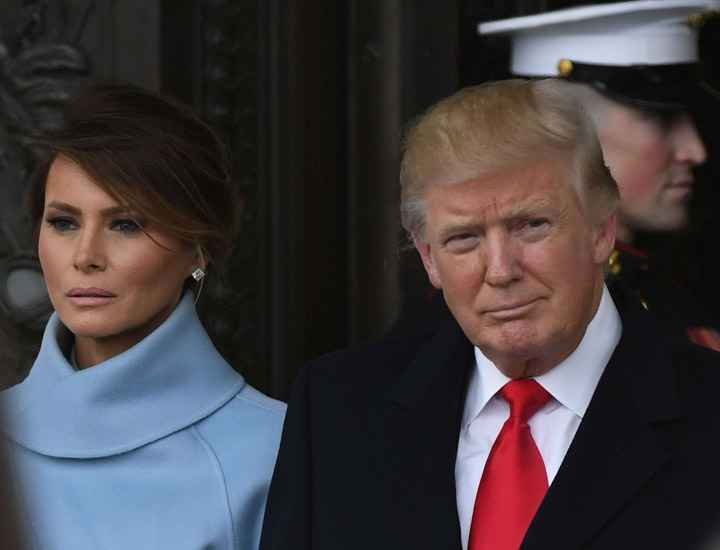 Donald Trump et Mélania Trump le jour de l'investiture du président le 20/01/17