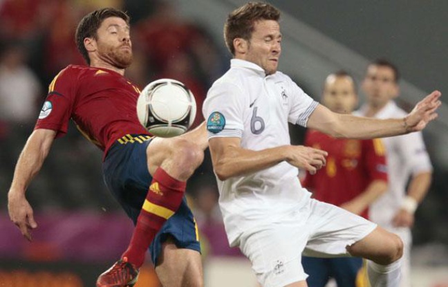 Yohan Cabaye face à l'Espagne, le 23 juin 2012 Yohan Cabaye face à l'Espagne, le 23 juin 2012